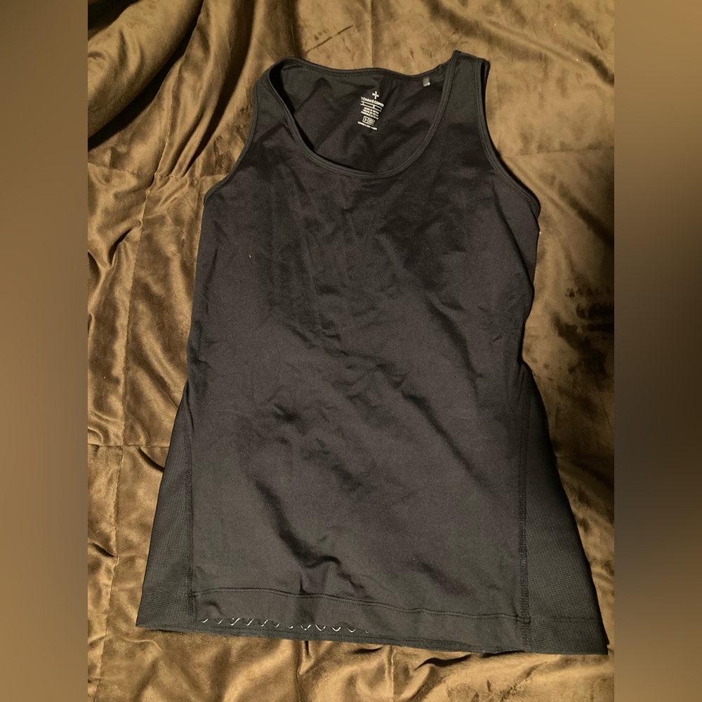 Tommie Copper lower back support tank, only worn once, black color, size large